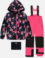Deux par Deux Floral Jacket & Foot Strap Pants Two Piece Snowsuit