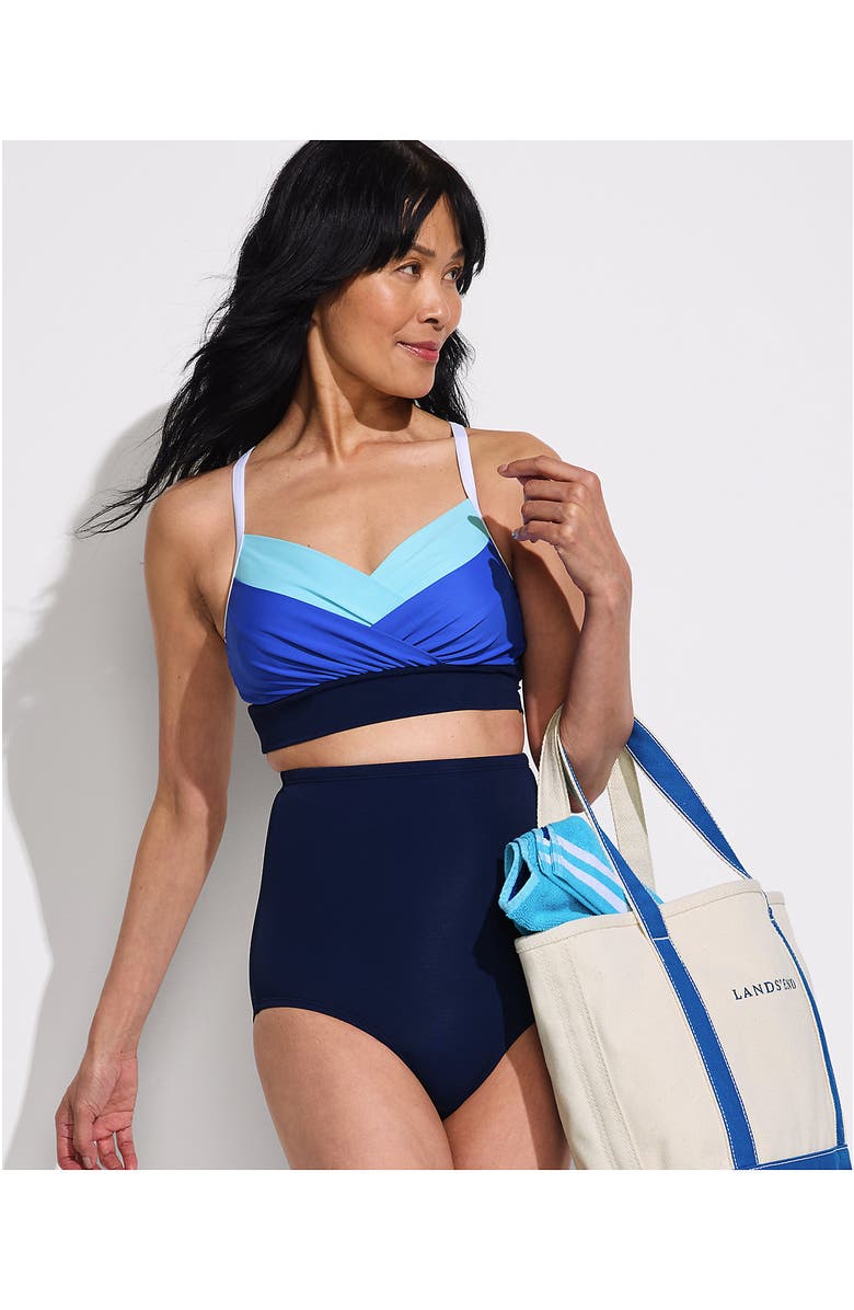 Lands' End Slender Suit Pleated Tankini Top, Alternate, color,