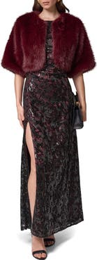 Donna Karan New York Faux Fur Shrug