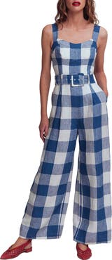 Boden Panelled Bodice Linen Jumpsuit
