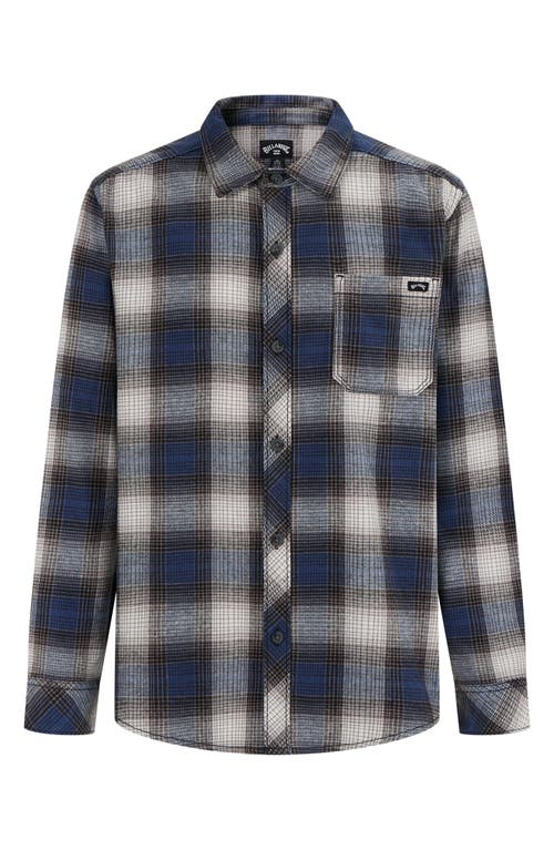 Billabong Kids' Coastline Plaid Button-up Overshirt In Multi
