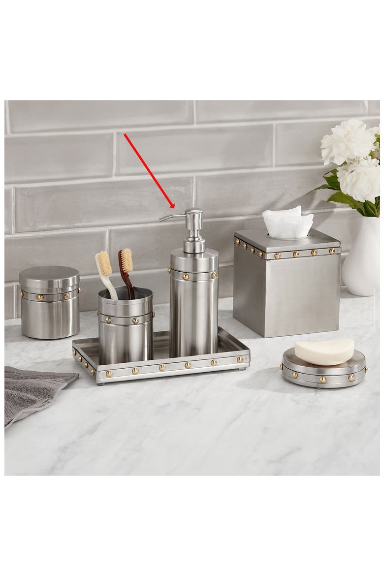 Rivets Lotion Pump, Alternate, color, SILVER