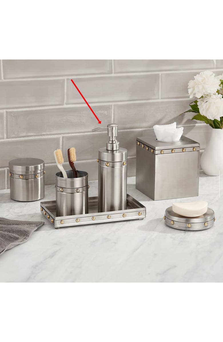 ROSELLI TRADING COMPANY Rivets Lotion Pump, Alternate, color, Silver