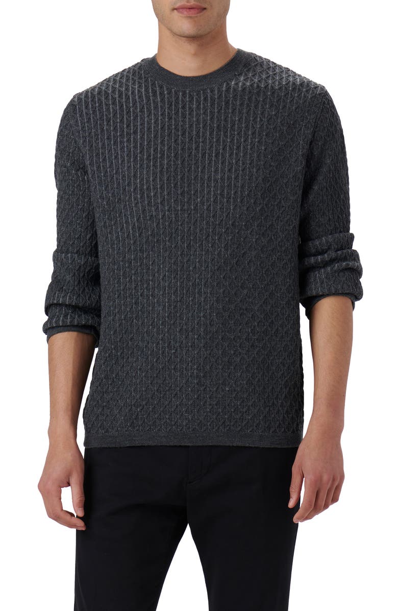 Bugatchi Merino Wool Diamond Stitch Sweater, Main, color, 