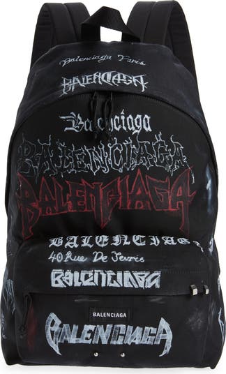 Explorer Metal Graffiti Canvas Backpack