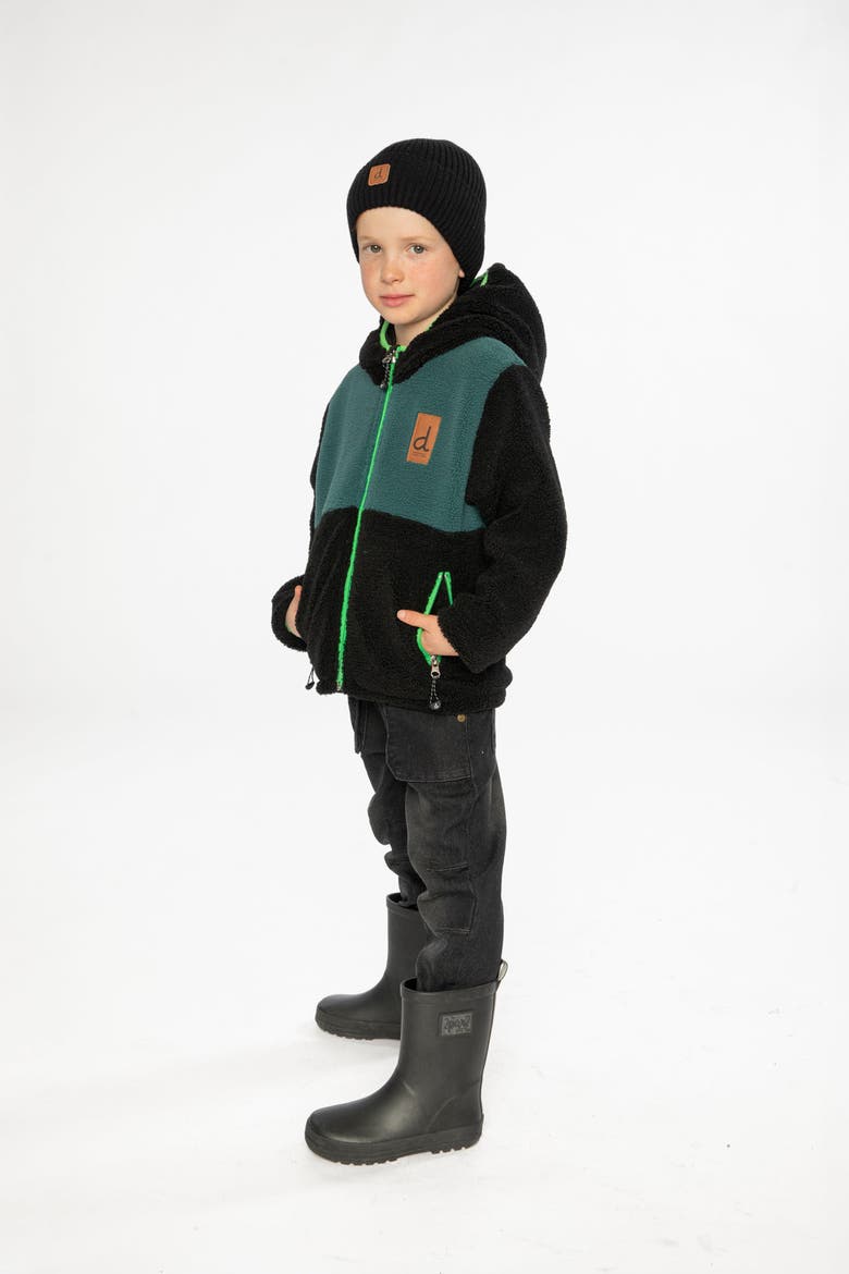 Reversible Fleece Coated Fabric Mid-Season Jacket, Alternate, color, Black