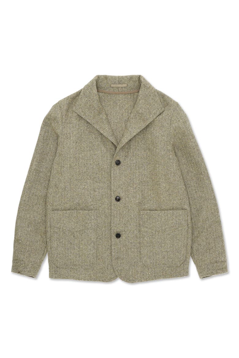 Scotland Herringbone Wool Jacket, Main, color, Green