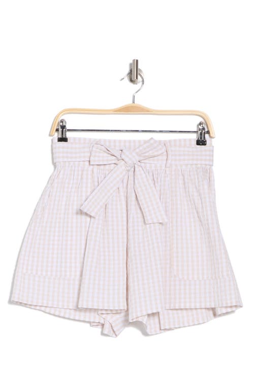 Splendid Gabby Gingham Shorts In White