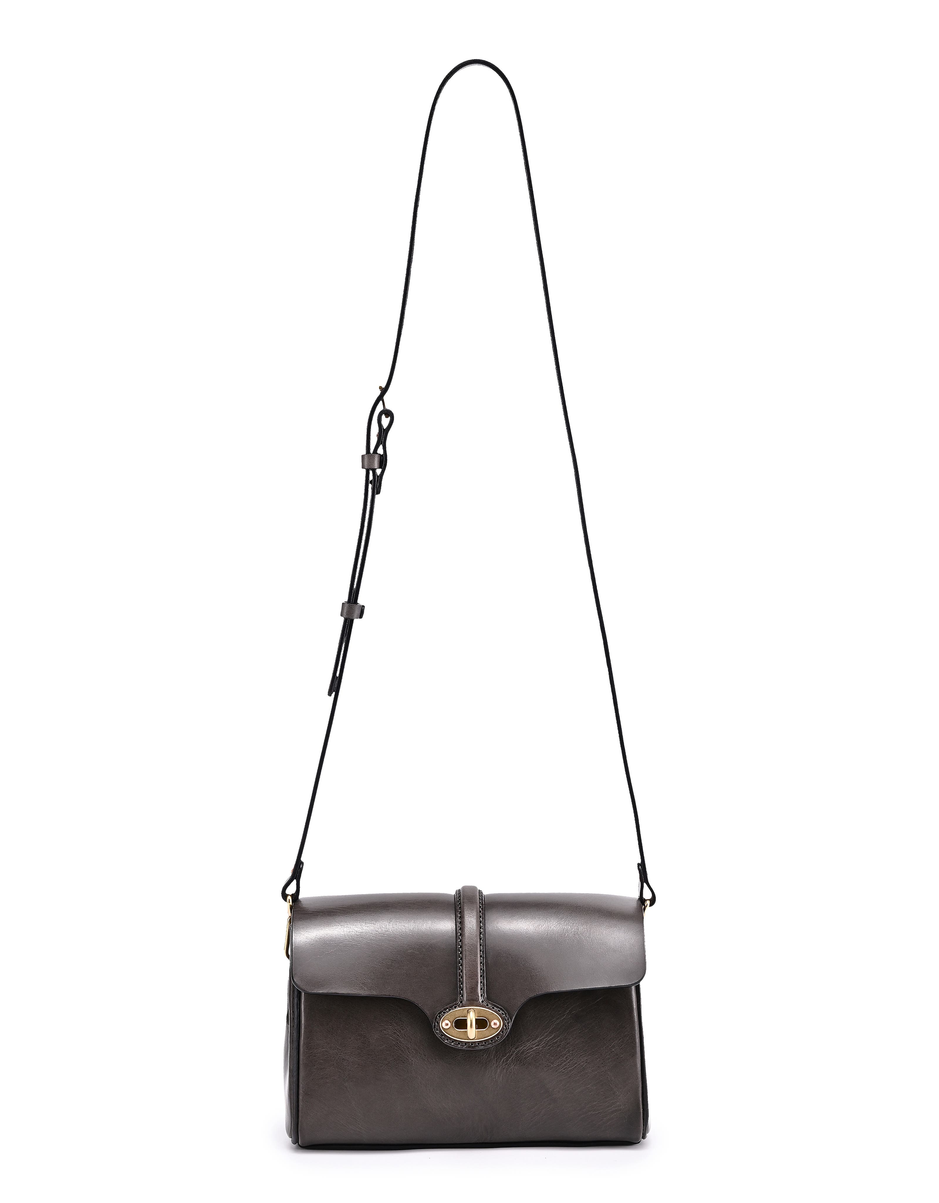 OLD TREND Laurel Genuine Leather Vintage Slim Crossbody, Alternate, color, Grey