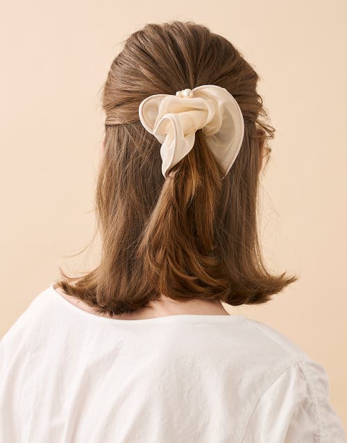 Shop Alexandre De Paris Organza Silk Scrunchie