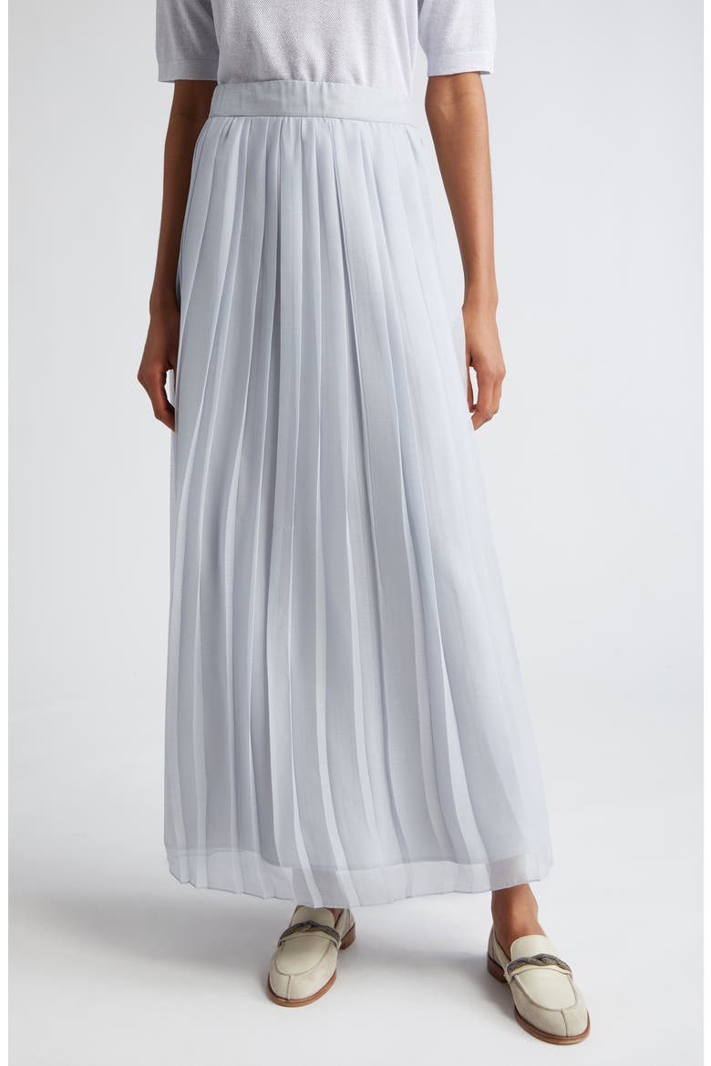 Pleated Maxi Skirt, Main, color, DUST