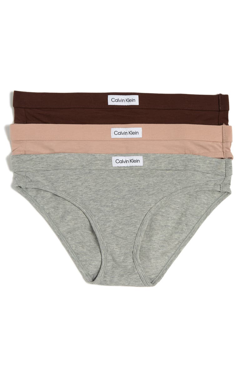 Calvin Klein Assorted 3-Pack Bikinis, Main, color, Gq2 Grey Heathe