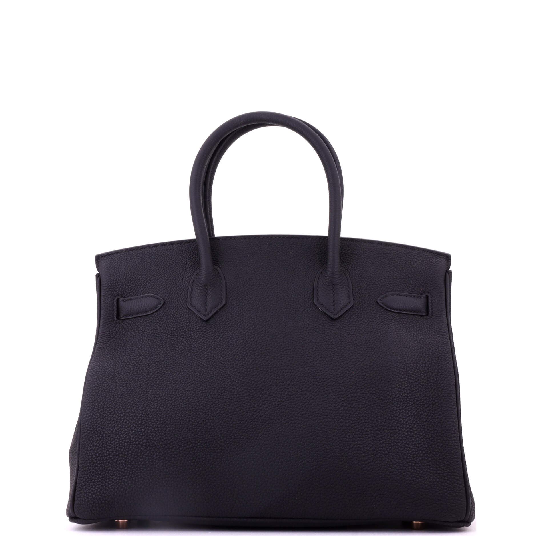 Birkin Handbag Black Togo with Rose Gold Hardware 30, Alternate, color, Black