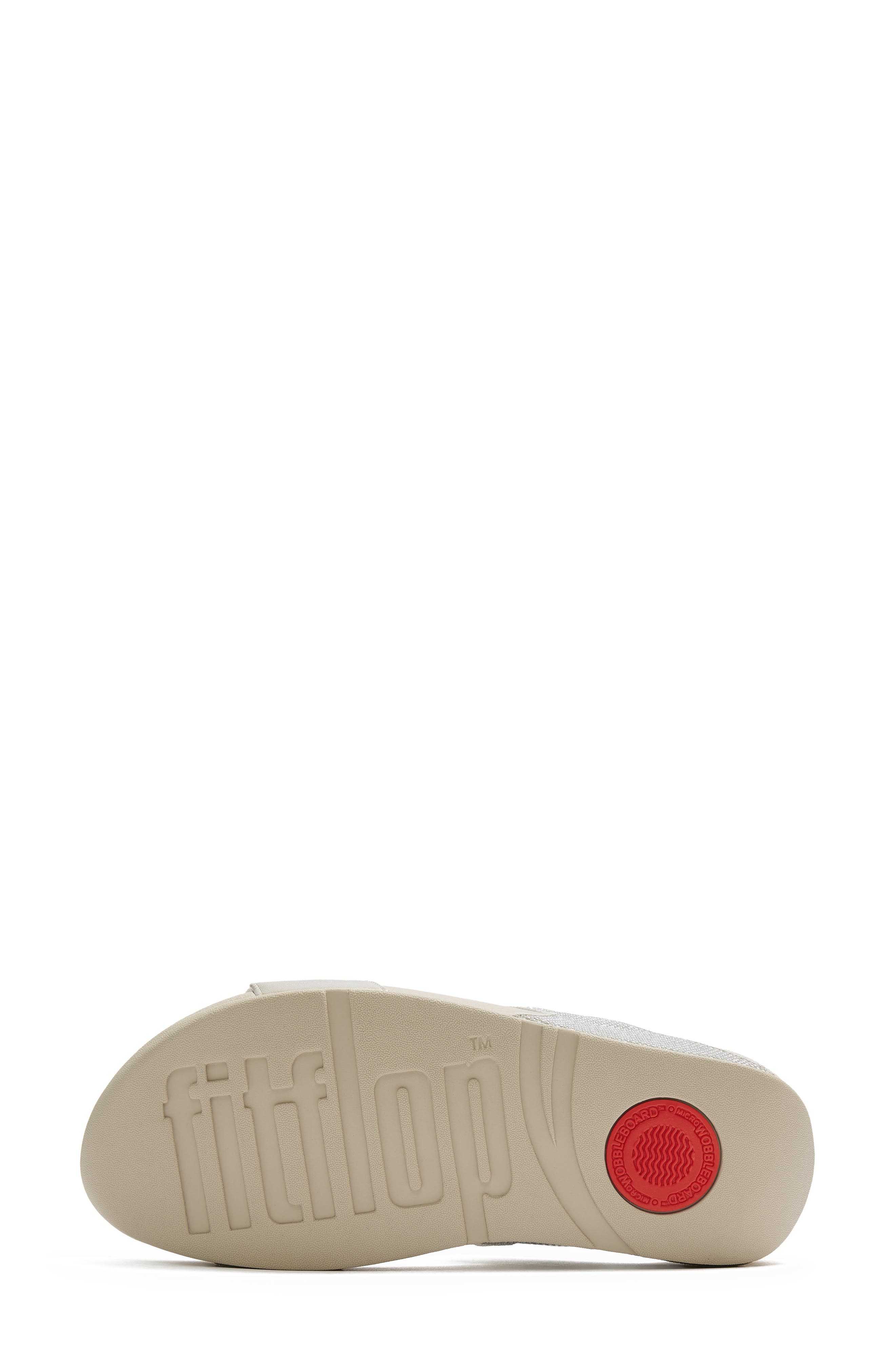 FitFlop Lulu ShimmerGlitz Slide Sandal, Alternate, color, Platino