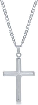 BLACKJACK Men's Stainless Steel 3D Cross Pendant Necklace