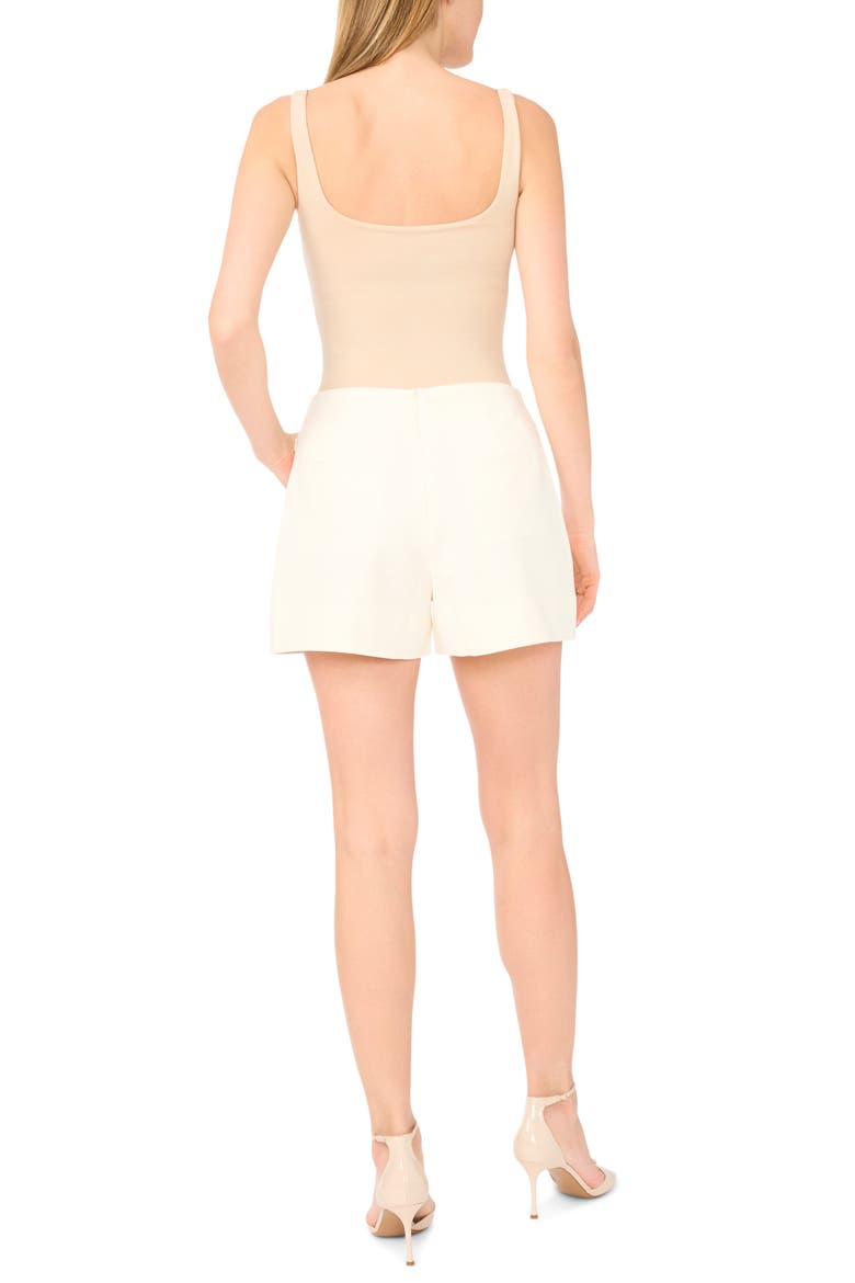 Pleated High Waist Shorts, Alternate, color, NEW IVORY