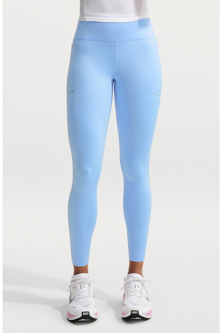 Swift High-Waisted Pocket 7/8 Running Leggings, Main, color, ALUMINUM