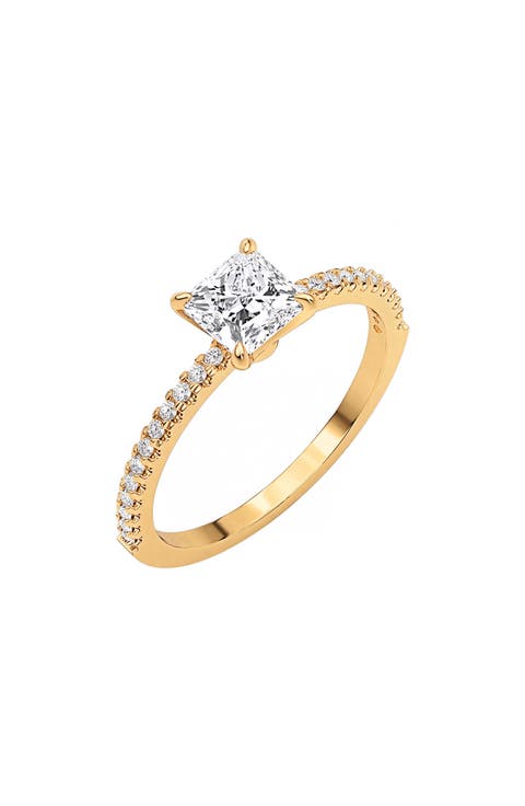 18k Gold Plate Cubic Zirconia Ring