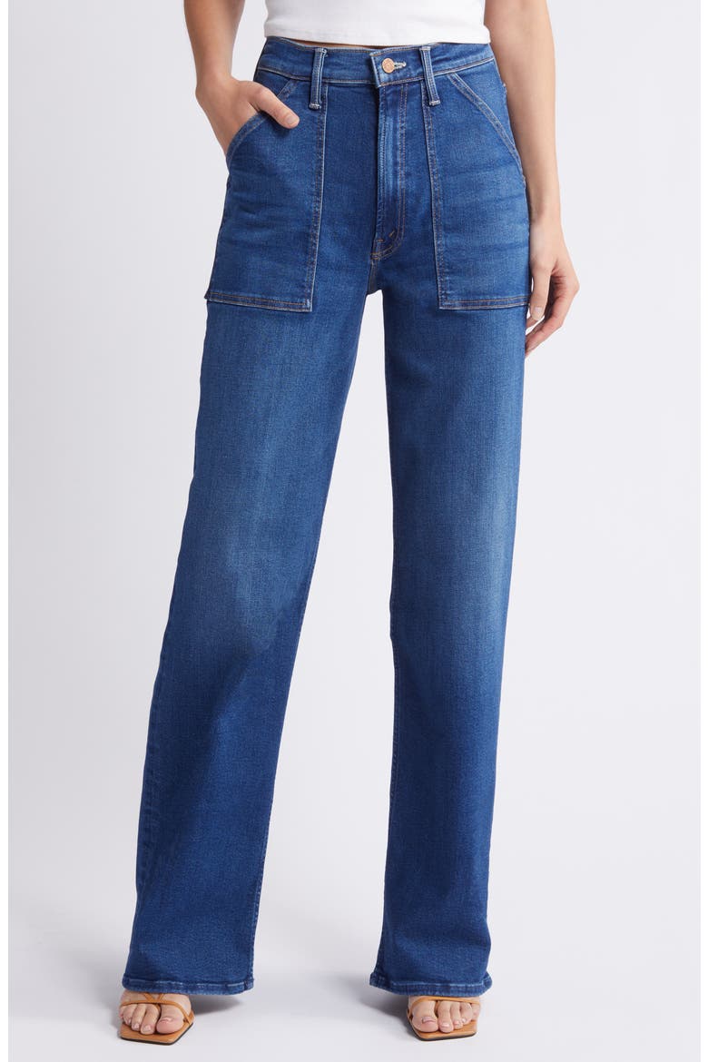 The Patch Maven Heel Wide Leg Jeans, Main, color, COASTAL COLORS