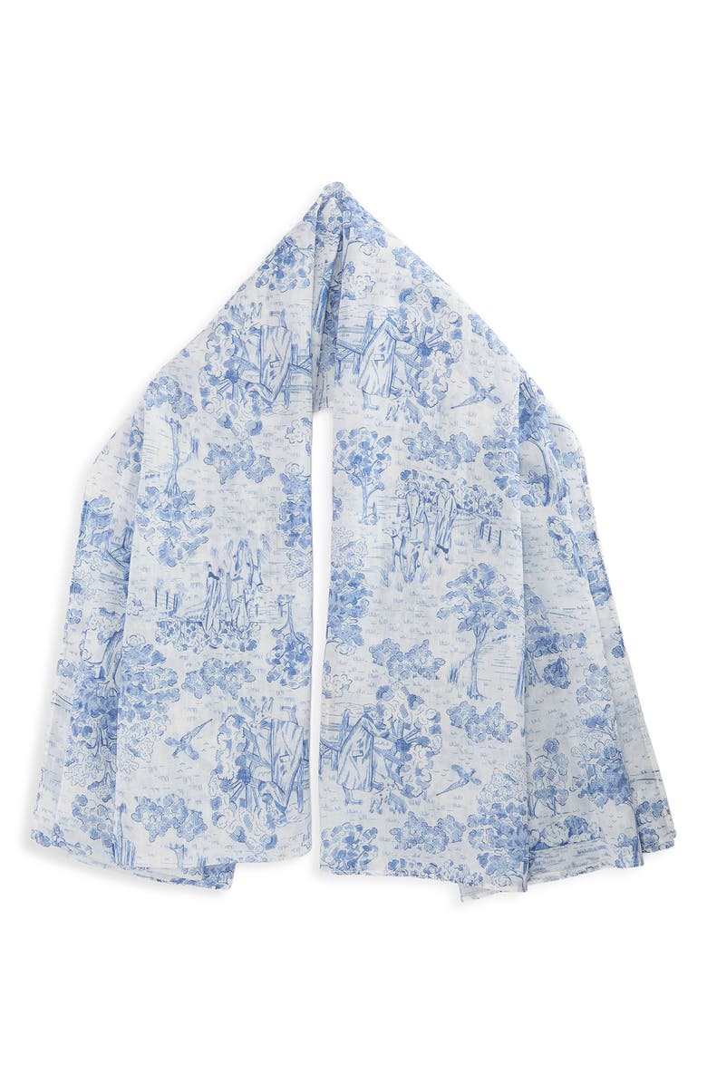 Barbour Wisteria Scarf, Alternate, color, White