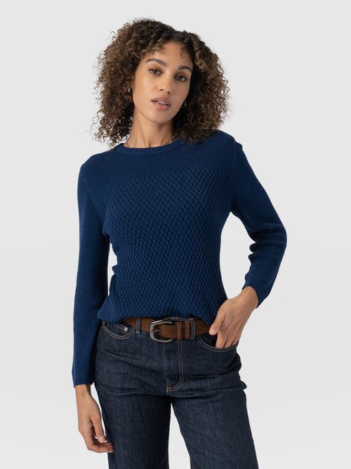 Shop Saint + Sofia Honeycomb Rib Sweater