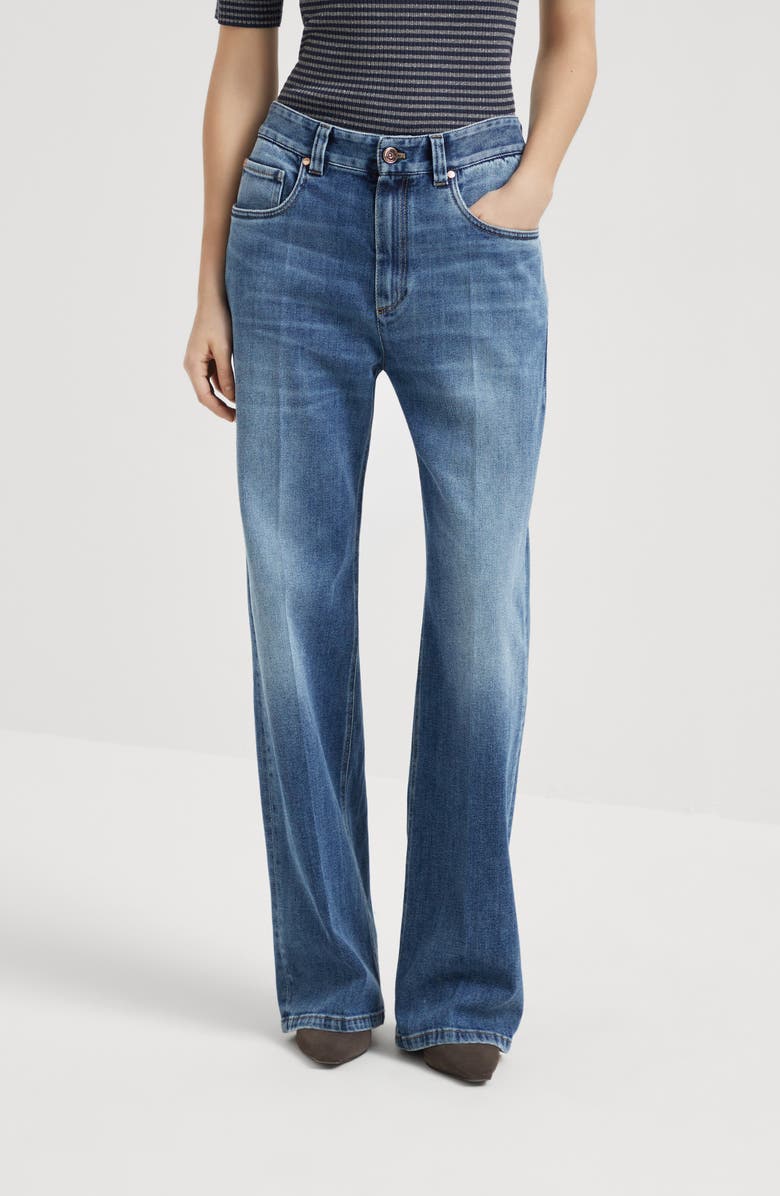 Brunello Cucinelli Contemporary Loose trousers, Alternate, color, Denim