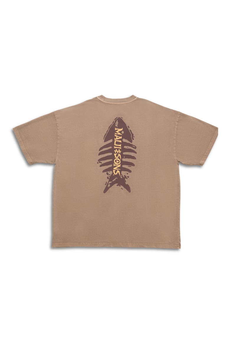 Sultan Sea Pigment Dye Graphic T-Shirt, Alternate, color, BROWN