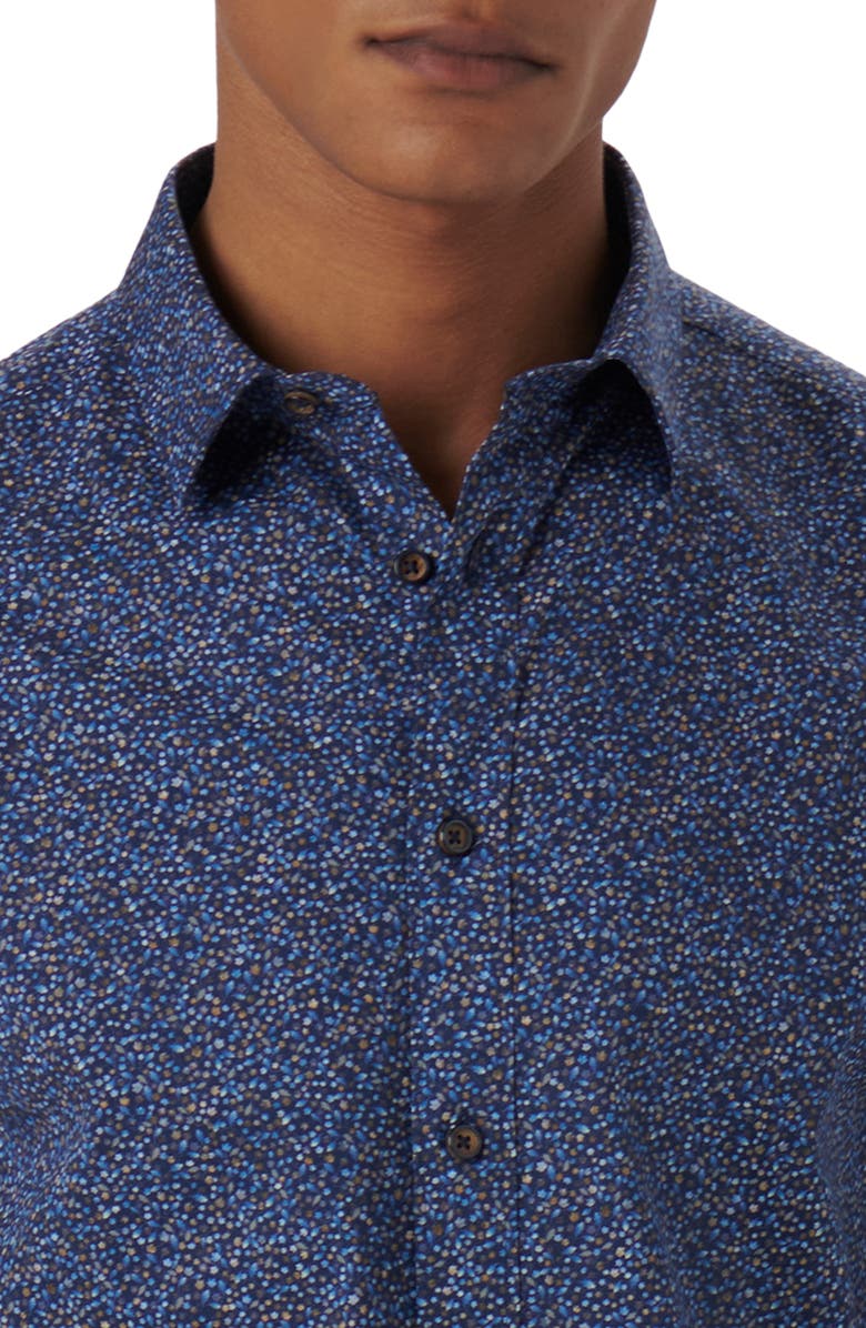 Bugatchi Julian Abstract Print Cotton Button-Up Shirt, Alternate, color, 