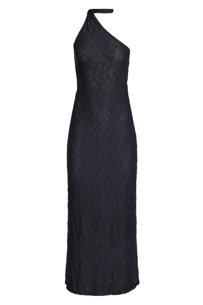 Lux Lace Maxi Dress, Alternate, color, NOIR