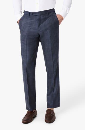 Zanella Parker Glen Plaid Wool Trousers In Blue