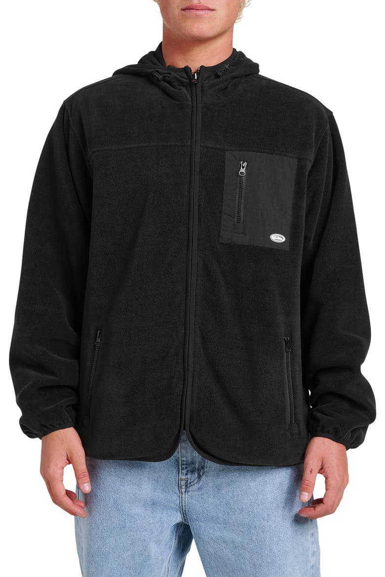 Reversible Zip Hoodie, Main, color, BLACK