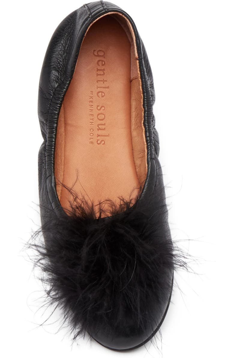 Gentle Souls Signature Portia Genuine Turkey Feather Pompom Flat, Alternate, color,