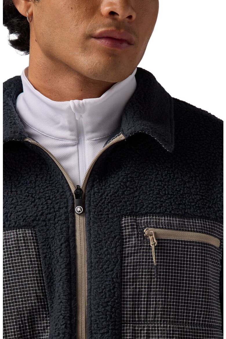 Wander Pile-Fleece Shirt Jacket- Men's, Alternate, color, Black
