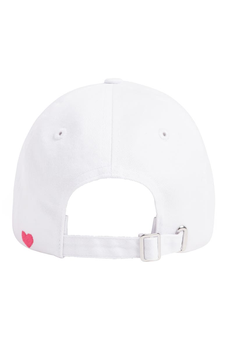 Classic Logo Heart Cotton Twill Baseball Cap, Alternate, color, WHITE / PINK
