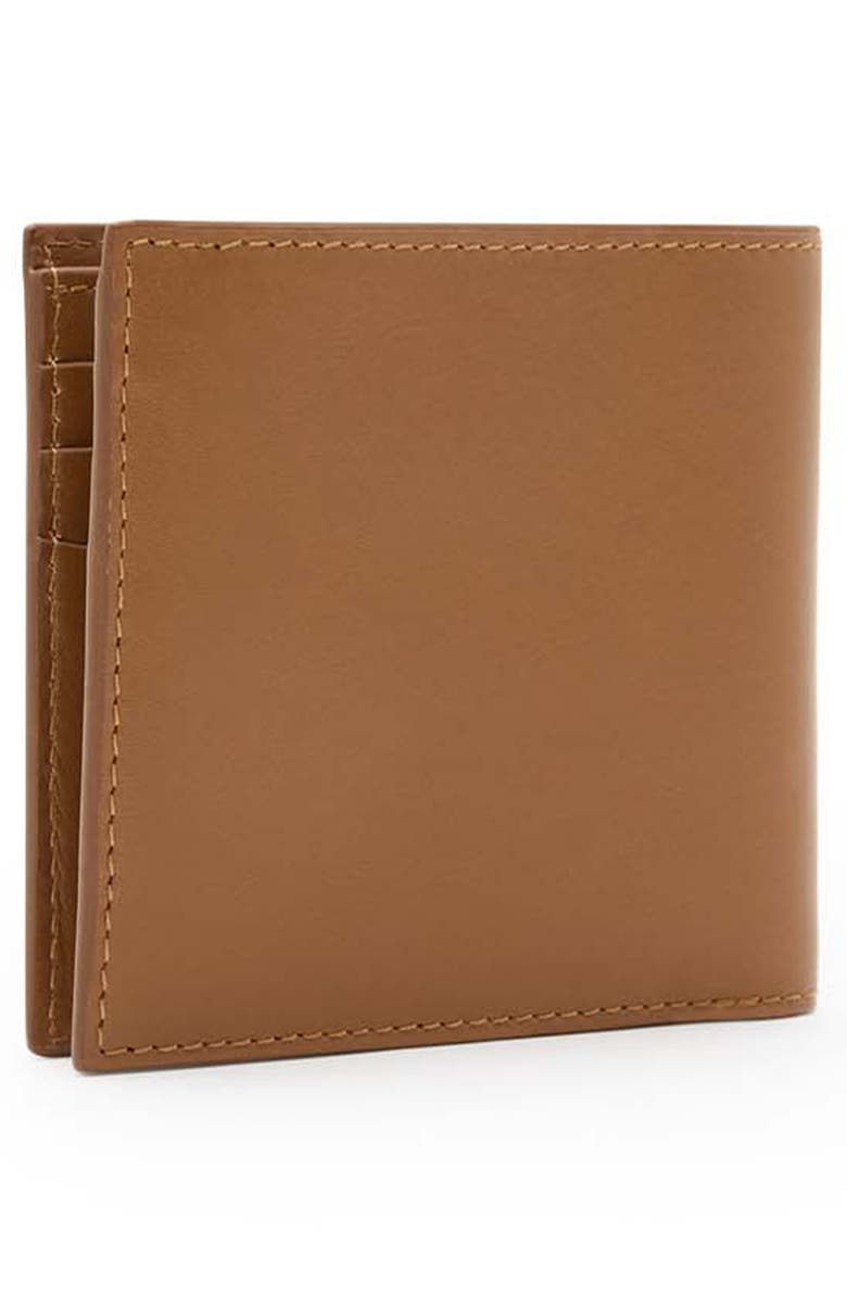 AllSaints Elkka Leather Bifold Wallet, Alternate, color, Sepia Brown