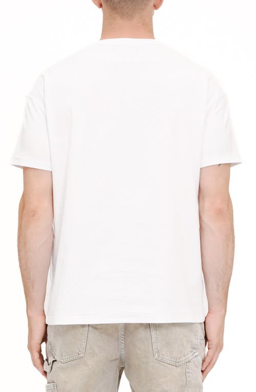 Purple Brand Textured Inside Out Cotton Graphic T-shirt In Black/white
