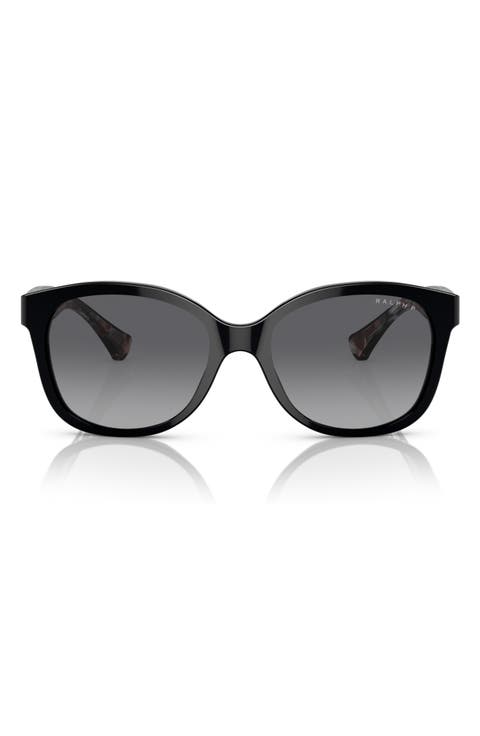 55mm Polarized Gradient Cat Eye Sunglasses