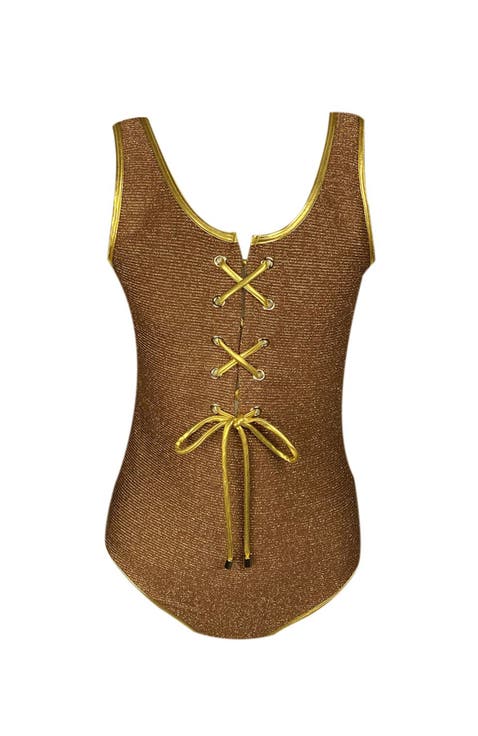 Kids' Casual Eyelet Detail One-Piece Swimsuit