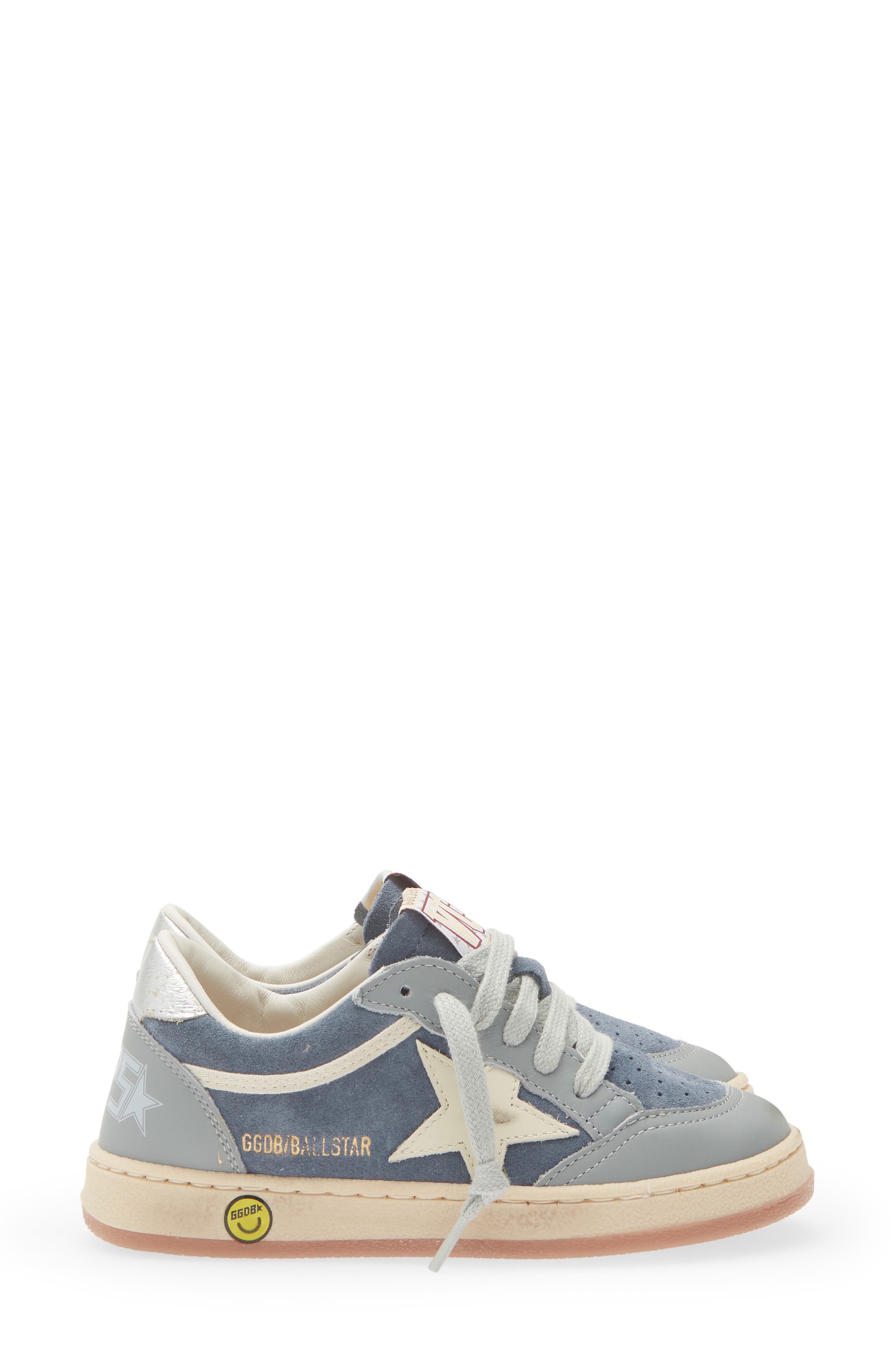 Kids' Ball Star Sneaker, Alternate, color, DENIM BLUE/ WHITE/ SILVER
