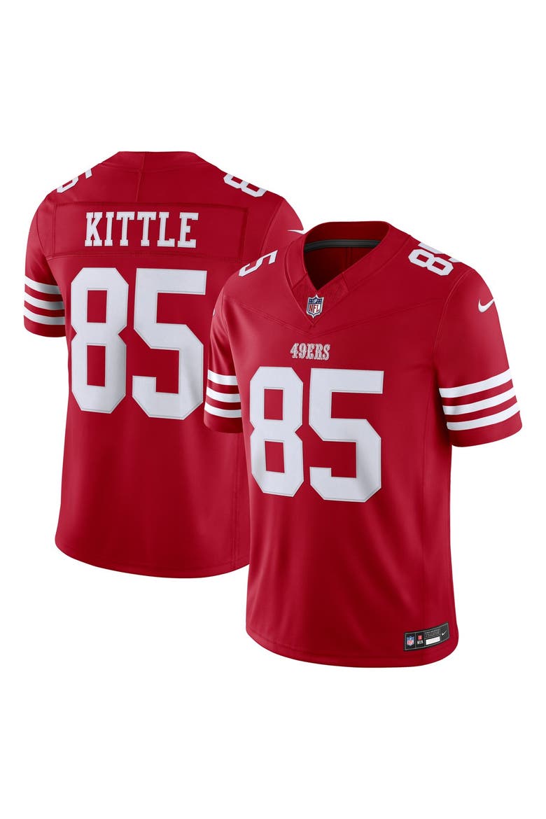 Men's Nike George Kittle Scarlet San Francisco 49ers Team Vapor F.U.S.E. Stitched Limited Jersey, Main, color, Scarlet