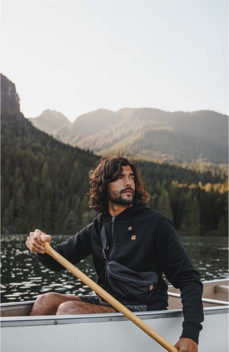 tentree Reynard Zip Hoodie, Alternate, color, Meteorite Black