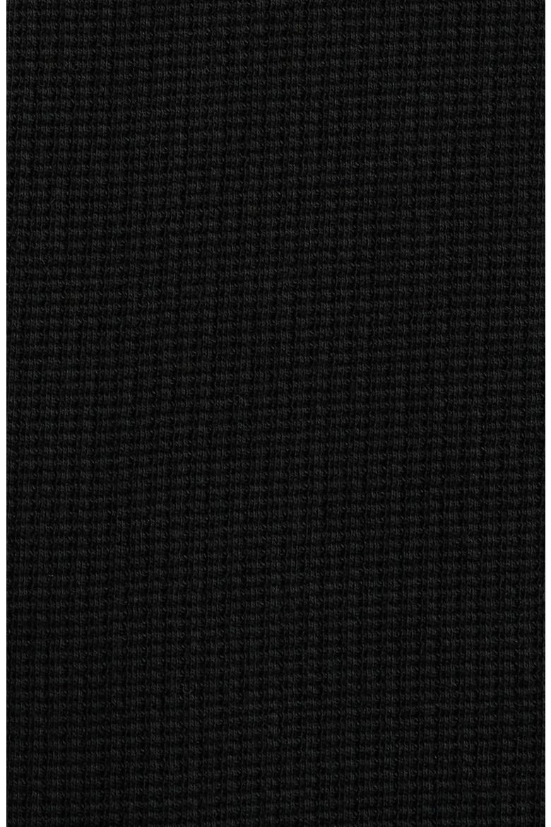 Waffle Textured Button-Up Shirt, Alternate, color, BLACK