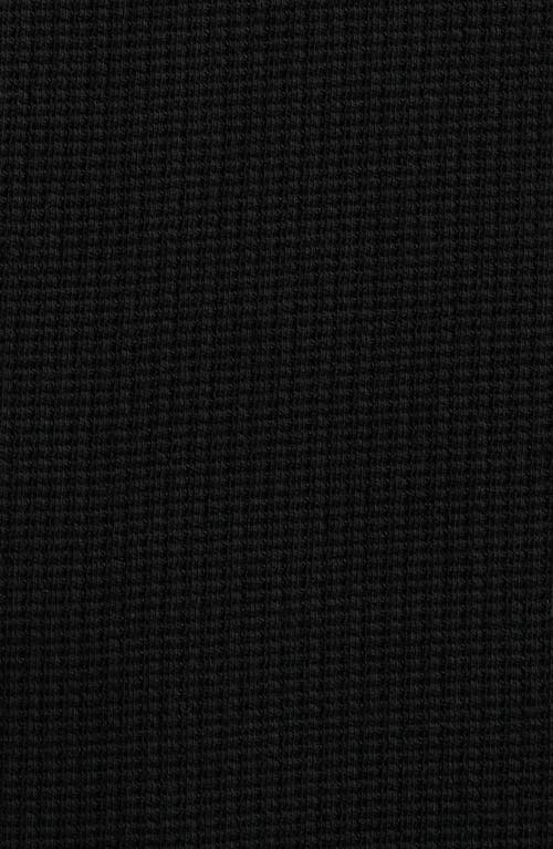 Frame Waffle Textured Button-up Shirt In Black