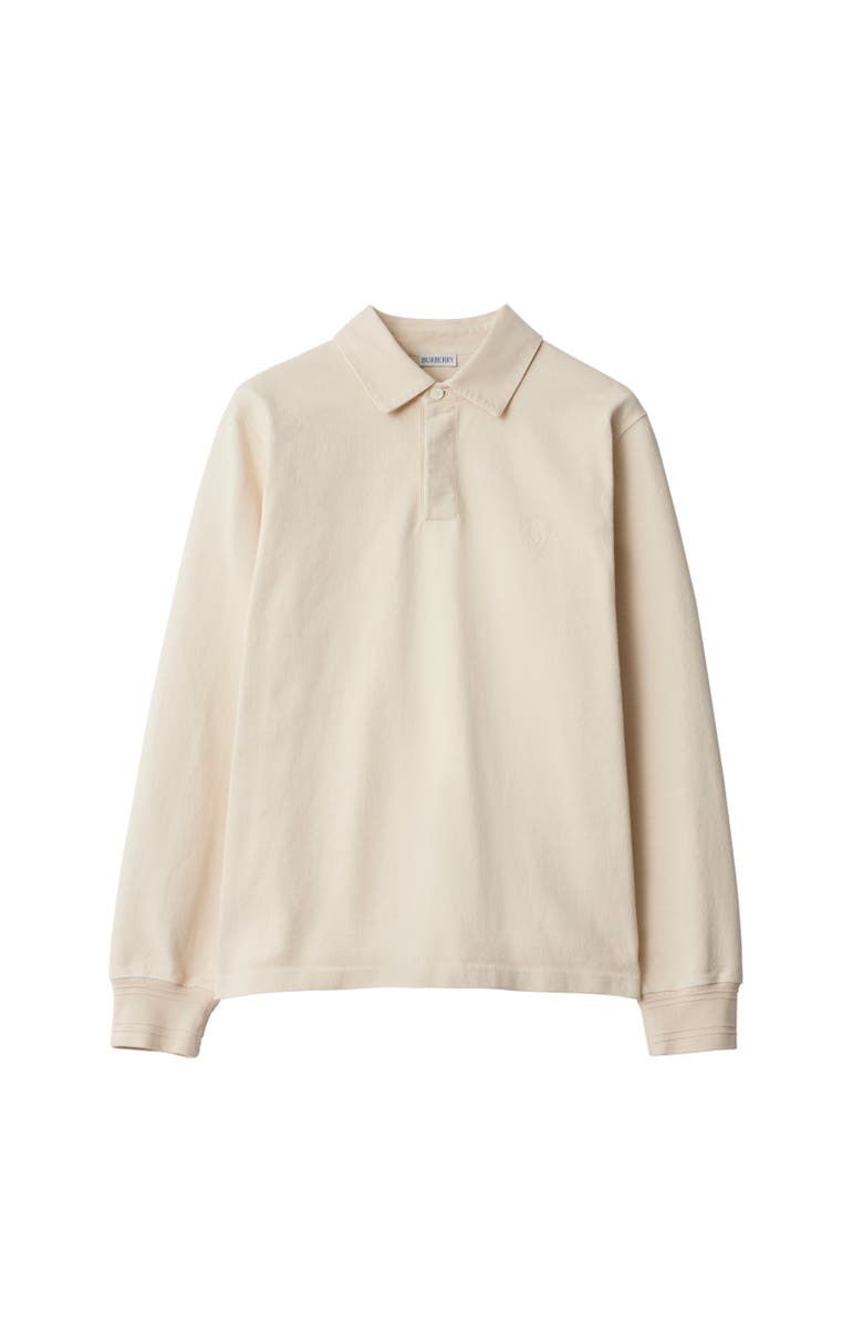 Burberry Long-sleeve Cotton Polo Shirt, Alternate, color, 