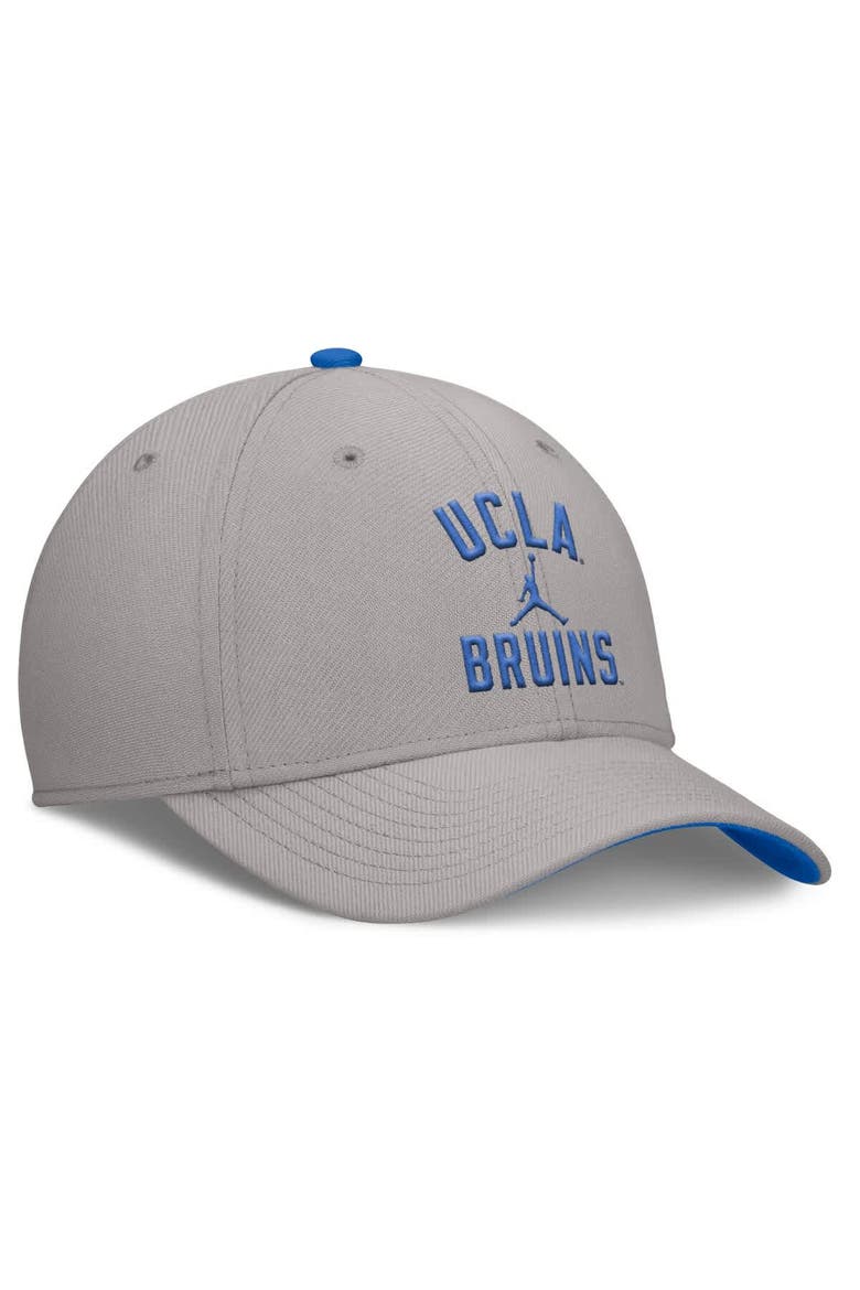 Men's Jordan Brand Gray UCLA Bruins Rise Prep Performance Flex Hat, Alternate, color, Gray