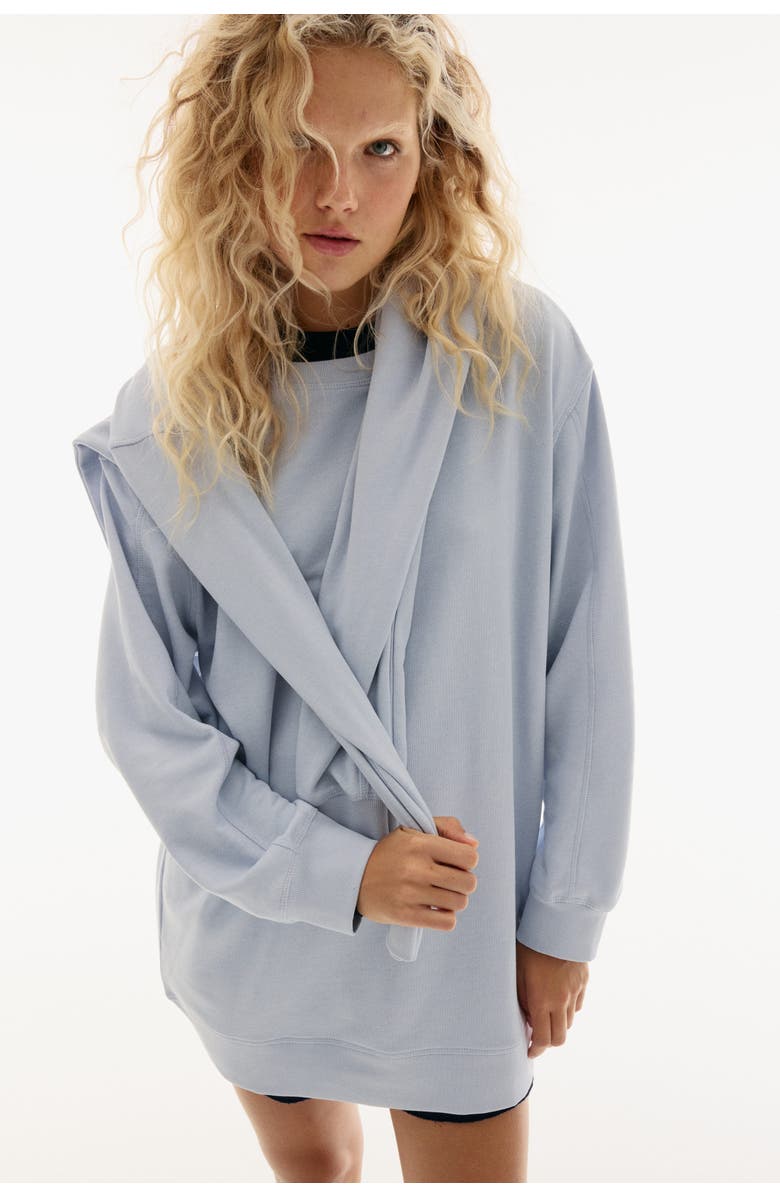 H&M Sweatshirt Dress, Alternate, color, Light Blue
