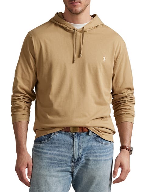 Big & Tall Jersey Hooded Long-Sleeve T-Shirt