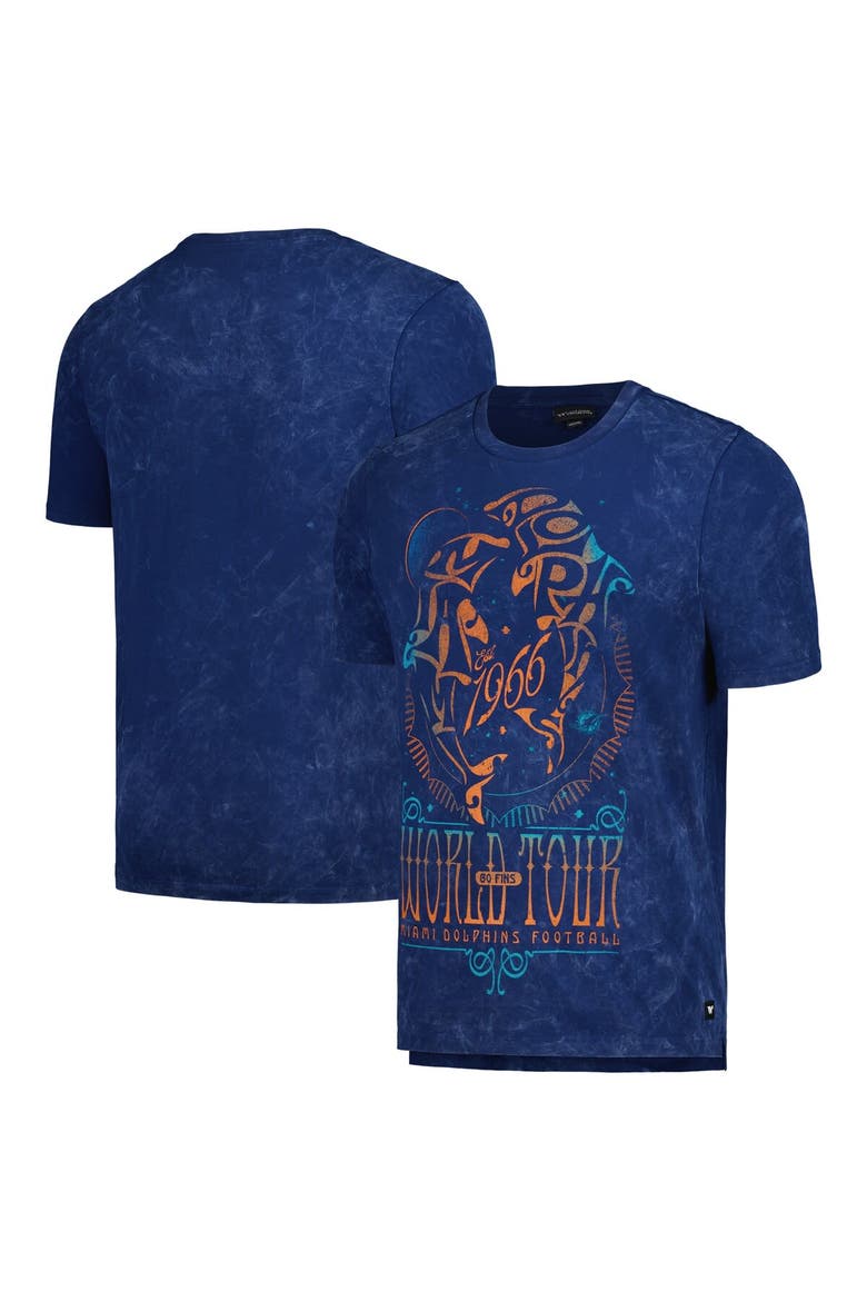 Unisex The Wild Collective Navy Miami Dolphins Tour Band T-Shirt, Alternate, color, Navy