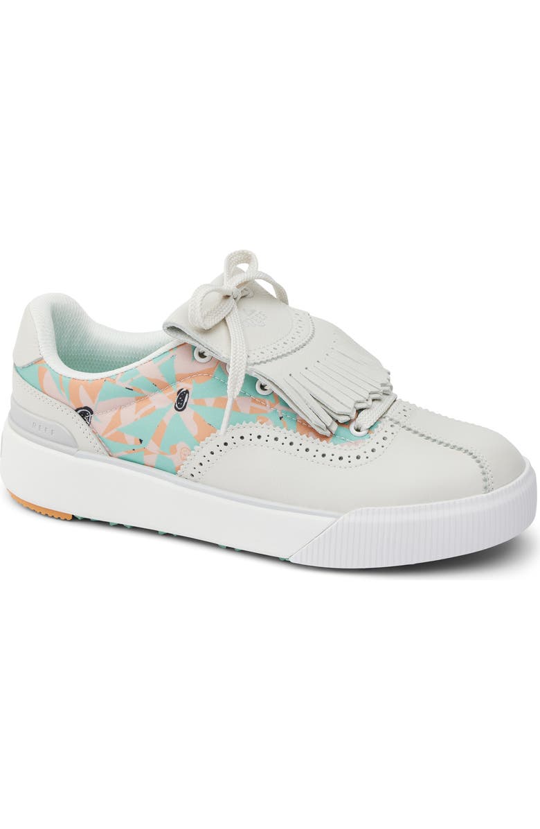 Reef On Shore Pebble Golf Sneaker, Main, color, Vintage White Floral