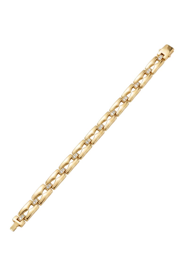 Puzzle Link Chain Bracelet, Alternate, color, GOLD